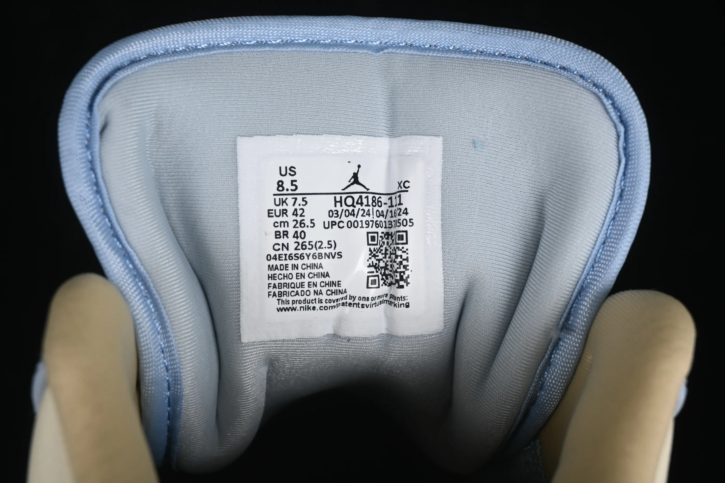 All categories Air Jordan Jordan series basketball shoes Air Jordan 1 Low G version pure original Air Jordan 1 Low OG AJ1 Joe 1 meter white brown low-top cultural basketball shoes HQ4186-111